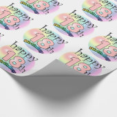 Happy 18th Birthday (roze) Geschenkpapier (Ecke)