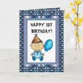 Happy 1. Geburtstagskarte Karte (Gelbe Blume)