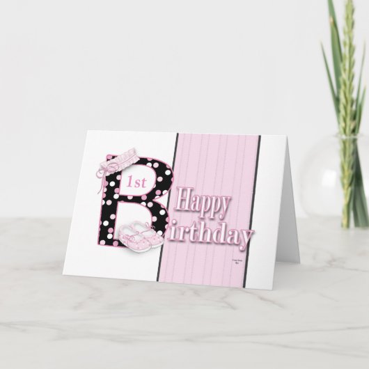 Happy 1. Geburtstagsprinzessin Karte (Vorderseite)