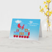 Happy 1. Geburtstagszug Karte (Gelbe Blume)