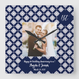 Happy 1. Jubiläum dekorative Foto Uhr