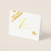 Happy 1. Jubiläum Mod Birds Folienkarte (Vorderseite)