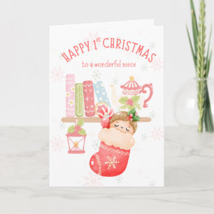 Happy 1. Weihnachten bis Nichte Karte