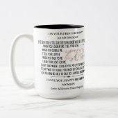 Happy 1st Birthday as my Mommy With Baby elephant Zweifarbige Tasse (Links)