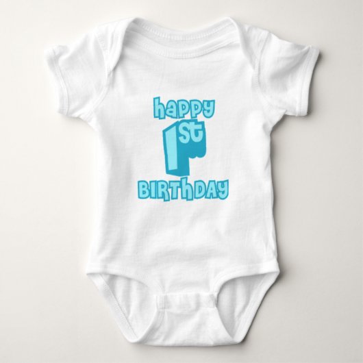 Happy 1st Birthday Celebration – Cute birthday Baby Strampler (Vorderseite)