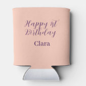 Happy 1st birthday orange purple boho retro name  dosenkühler (Rückseite)