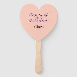 Happy 1st birthday orange purple boho retro name  fächer