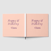 Happy 1st birthday orange purple boho retro name  gästebuch (Voll)