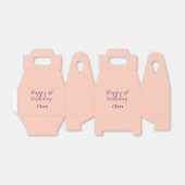 Happy 1st birthday orange purple boho retro name  geschenkschachtel (Ungefaltet)