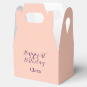 Happy 1st birthday orange purple boho retro name  geschenkschachtel (Geöffnet)