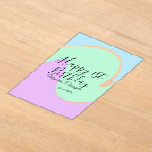 Happy 1st birthday pink green blue acrylic pour acryleinladungen (Ablage )