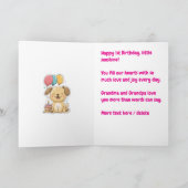 Happy 1st Birthday Special Granddaughter, Custom Karte (Innenseite)