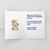 Happy 1st Birthday to a Special Son, Puppy,  Card Karte (Innenseite)