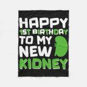 Happy 1st Birthday To My New Kidney - Kidney Trans Fleecedecke (Vorderseite)