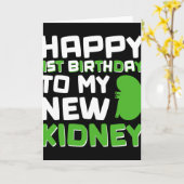 Happy 1st Birthday To My New Kidney - Kidney Trans Karte (Gelbe Blume)