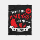 Happy 1st Birthday To My New Kidney, Transplant An Fleecedecke (Vorderseite)