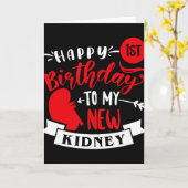 Happy 1st Birthday To My New Kidney, Transplant An Karte (Gelbe Blume)