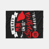 Happy 1st Birthday To My New Liver, Transplant Ann Fleecedecke (Vorderseite (Horizontal))