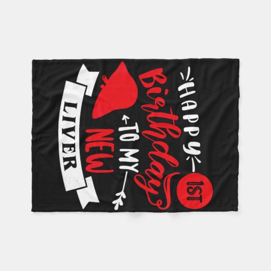 Happy 1st Birthday To My New Liver, Transplant Ann Fleecedecke (Vorderseite (Horizontal))