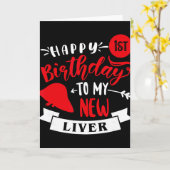 Happy 1st Birthday To My New Liver, Transplant Ann Karte (Gelbe Blume)