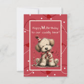 Happy 1st. Birthday to Our Cuddly Bear Einladung (Vorderseite)