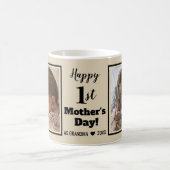 Happy 1st Mother Day Oma 2 Foto Collage Cof Kaffeetasse (Mittel)