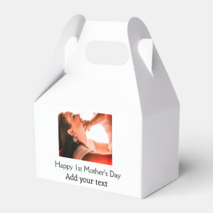 Happy 1st Mother's Day Beste Mutter je Foto-Name h Geschenkschachtel