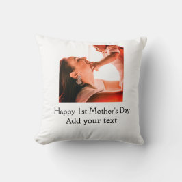 Happy 1st Mother's Day Beste Mutter je Foto-Name h Kissen