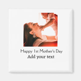 Happy 1st Mother's Day Beste Mutter je Foto-Name h Magnet