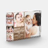Happy 1st Mother's Day Rustic Wood 6 Photo Collage Fotoblock (Links)