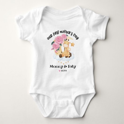 Happy 1st Mütter Day Baby Bodysuit Baby Strampler (Vorderseite)