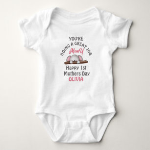 Happy 1st Mütter Day Baby koala Baby Bodysuit Baby Strampler