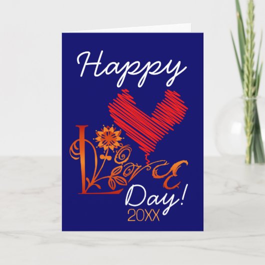 HAPPY 2009 LIEBE DAY Card Feiertagskarte (Vorderseite)