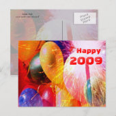 Happy 2009 Postcard Postkarte (Vorne/Hinten)