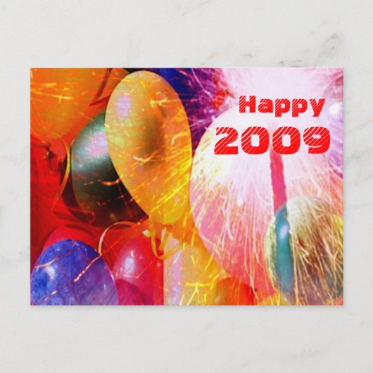 Happy 2009 Postcard Postkarte (Vorderseite)