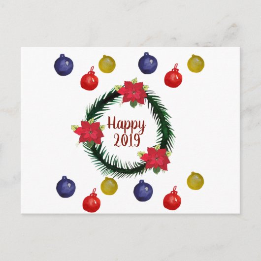 Happy 2019 Postcard Postkarte (Vorderseite)