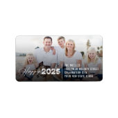 Happy 2023 Typografy New Year Foto Address Adressaufkleber (Vorne)