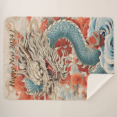 Happy 2024 Jahr Drache Nr. 2 Sherpadecke (Vorderseite (Horizontal))