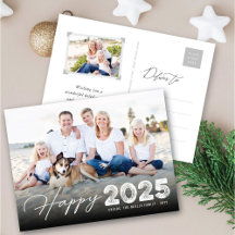 Happy 2025 Typografy Minimalistisch New Year Foto