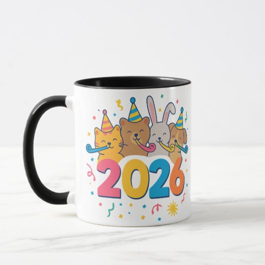 Happy 2026 Animal Mug Tasse (Links)