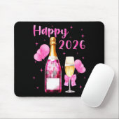 Happy 2026 Cheers To A New Year 2026 Champagne Coq Mousepad (Mit Mouse)