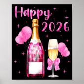 Happy 2026 Cheers To A New Year 2026 Champagne Coq Poster (Vorne)