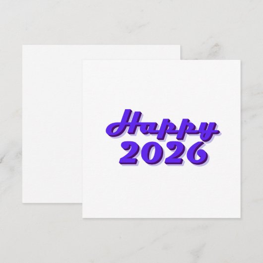 Happy 2026 einladung (Vorne/Hinten)