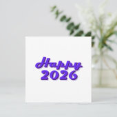 Happy 2026 einladung (Stehend Vorderseite)