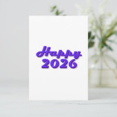 Happy 2026 einladung (Stehend Vorderseite)