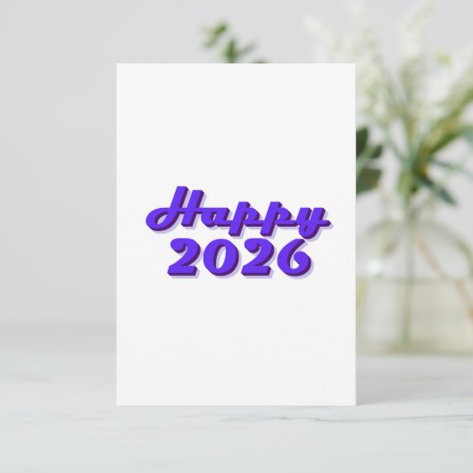 Happy 2026 einladung (Stehend Vorderseite)