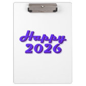 Happy 2026 klemmbrett (Vorderseite)