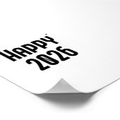 Happy 2026 - minimalistic typography poster (Ecke)