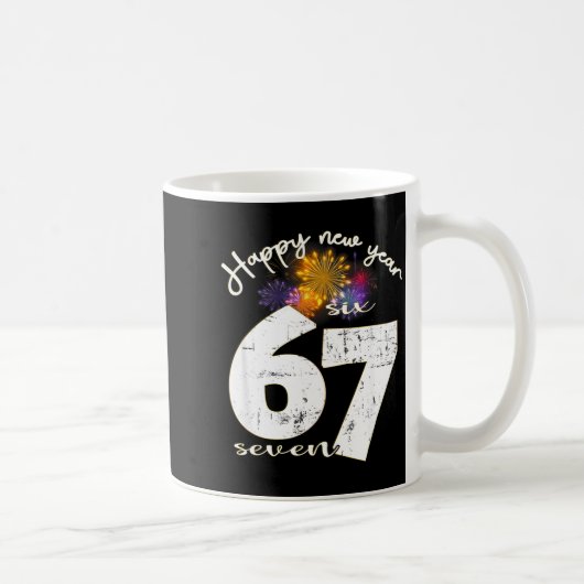 Happy 2026 New Year's Eve Party 67 Six Seven Meme  Kaffeetasse (Rechts)