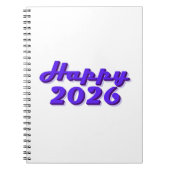 Happy 2026 notizblock (Vorderseite)